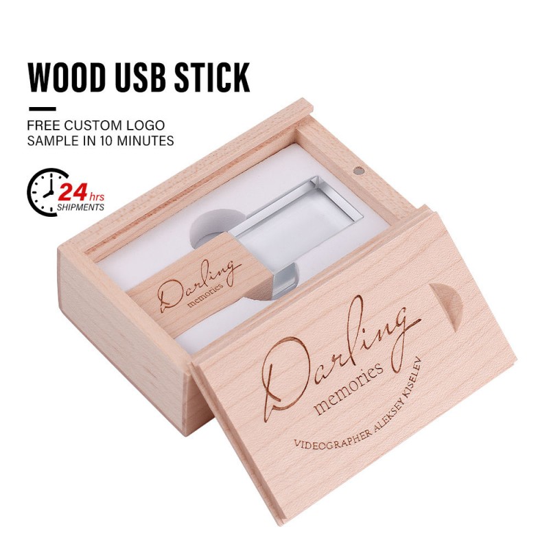 USB bliskovni pogon Crystal Wood po meri