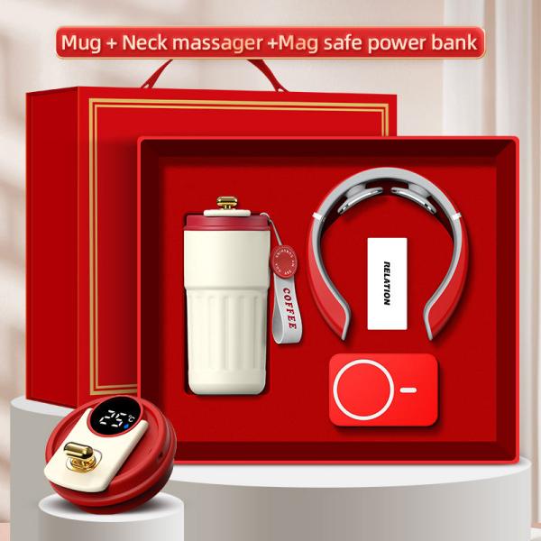 Darilna škatla z logotipom 3 v 1, skodelica za masažo Power Bank