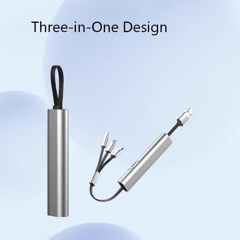 Zložljiv polnilni kabel 3 v 1 Multi USB